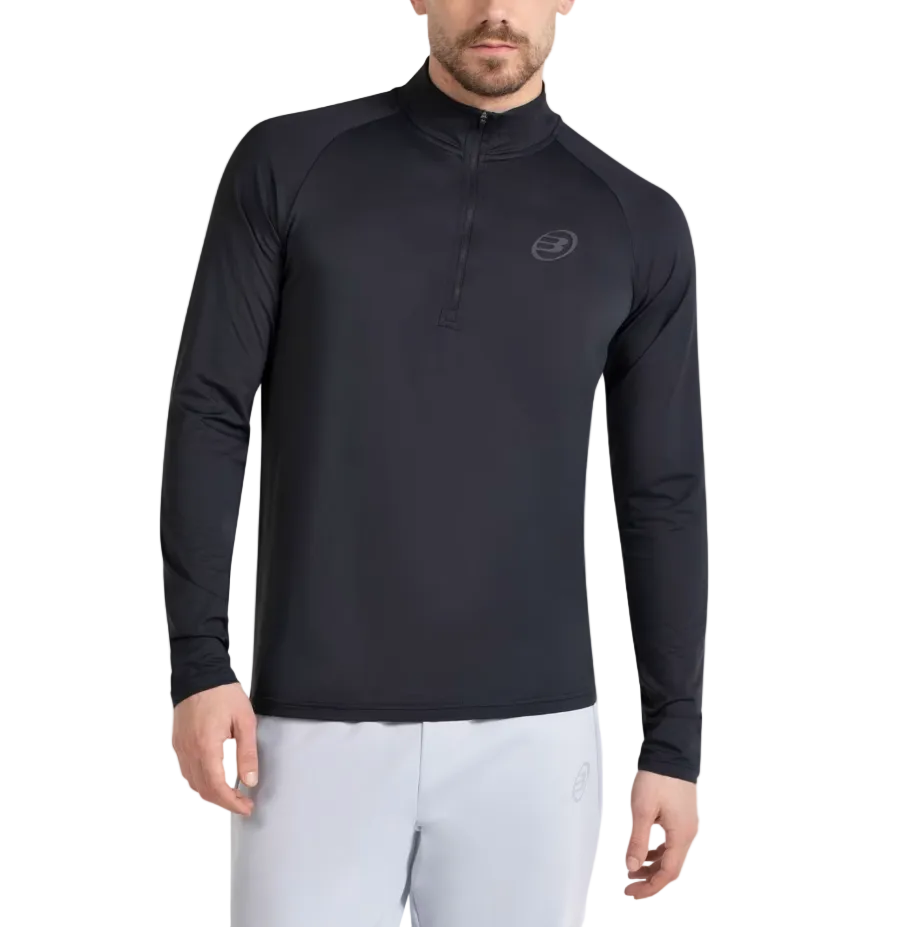 Bullpadel Men's Bisol Quarter Zip Longsleeve Top Black