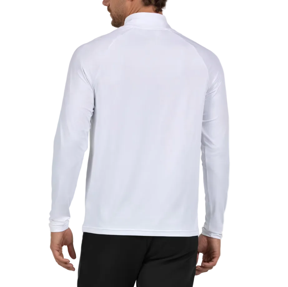 Bullpadel Men's Bisol Quarter Zip Longsleeve Top White