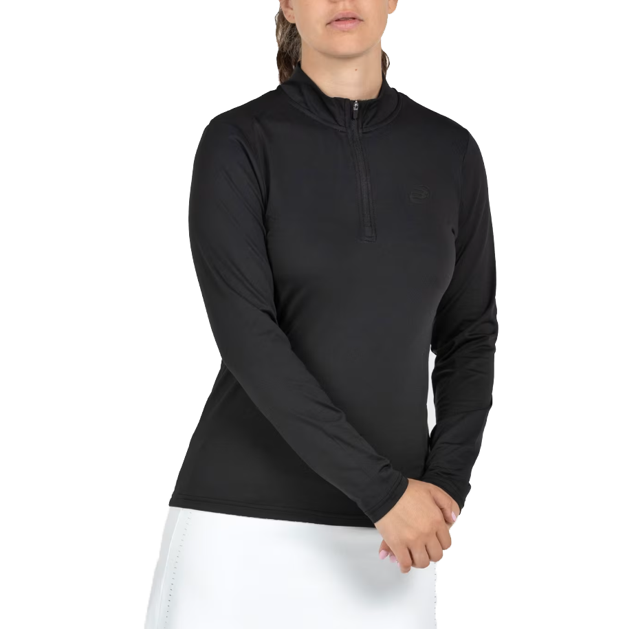 Bullpadel Women's Becal Quarter Zip Top Black
