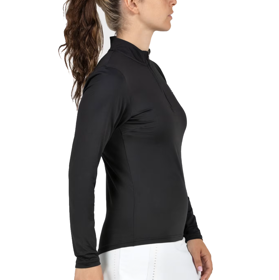 Bullpadel Women's Becal Quarter Zip Top Black