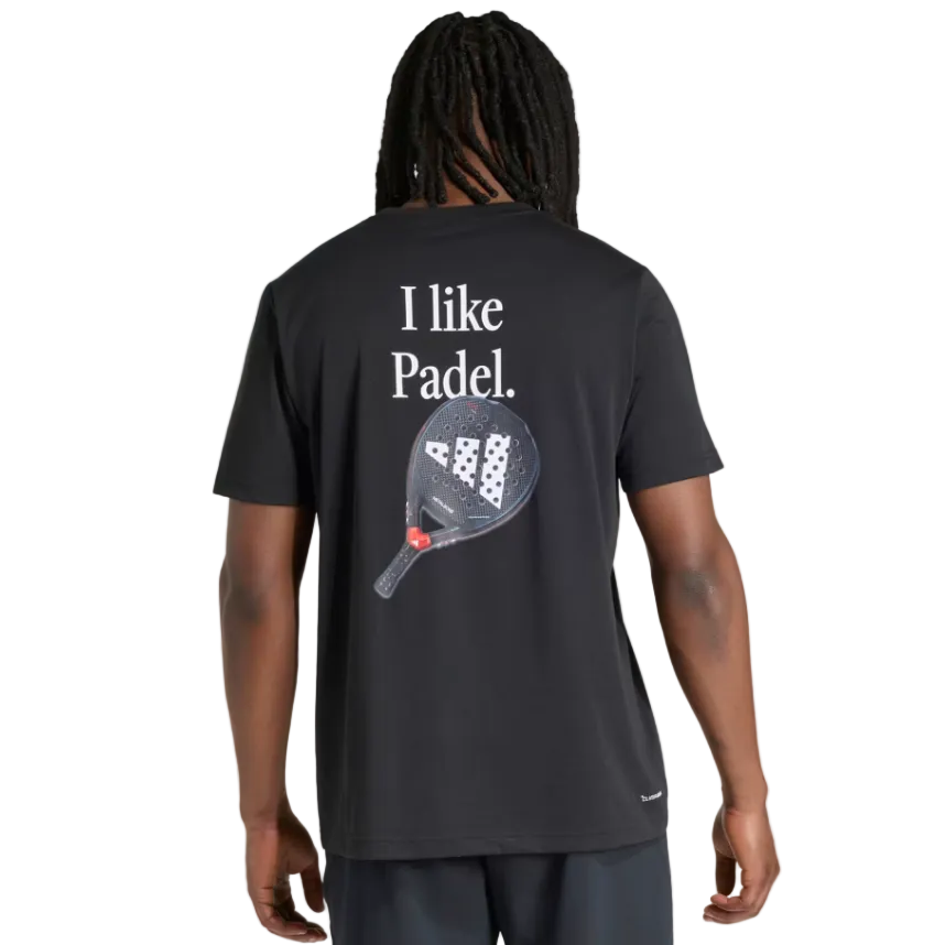 Adidas Men's Padel Category Graphic T-Shirt Black