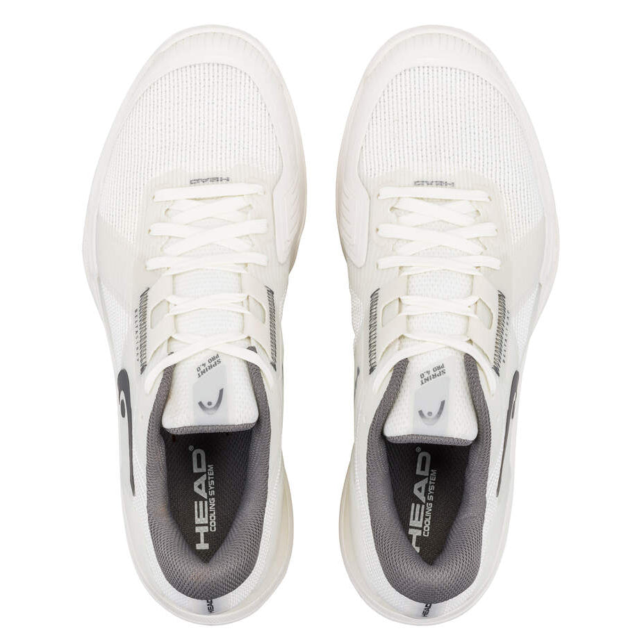 HEAD Men's Sprint Pro 4.0 Tennis Shoes Chalk White Dark Grey