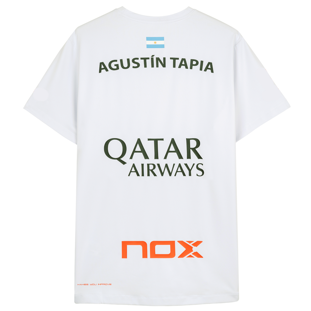 Nox Men's Agustin Tapia AT10 Sponsor T-Shirt White