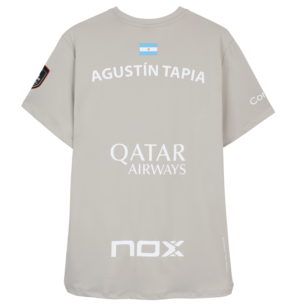 Nox Men's Agustin Tapia AT10 Sponsor T-Shirt Light Grey