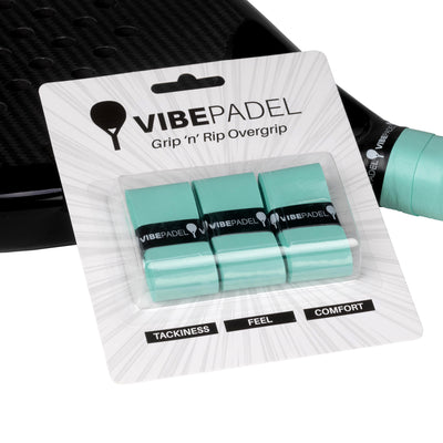 VIBEPADEL Grip 'n' Rip Overgrip 3 Pack - Teal