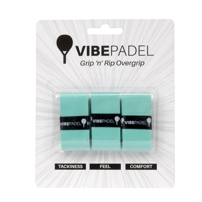 VIBEPADEL Grip 'n' Rip Overgrip 3 Pack - Teal