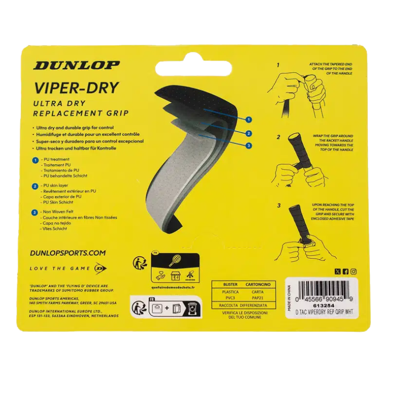 Dunlop ATP Viper-Dry Replacement Grip White