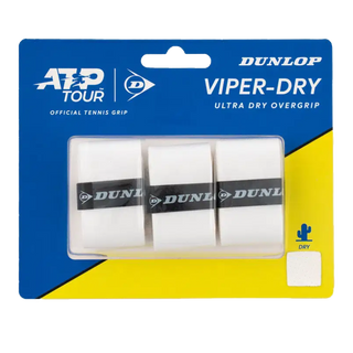 Dunlop ATP Viper-Dry Overgrip  3 Pack White