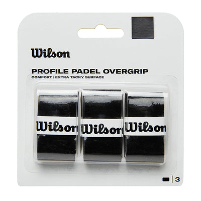 Wilson Profile Padel Overgrips 3 Pack - Black