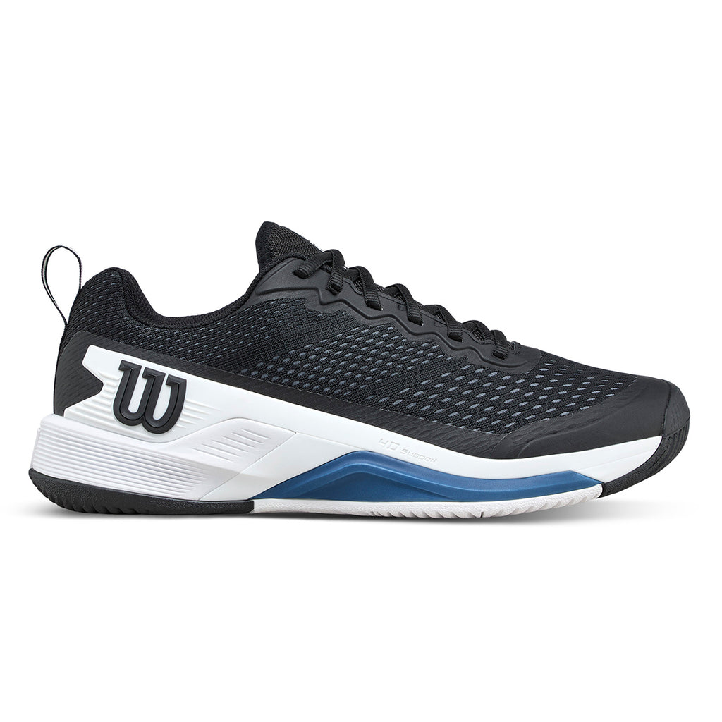 Wilson Men's Rush Pro 4.5 Tennis Shoes Black White Blue