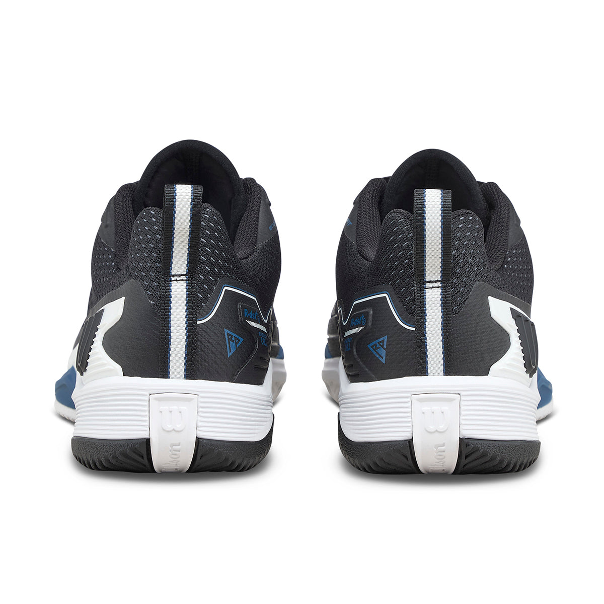 Wilson Men's Rush Pro 4.5 Tennis Shoes Black White Blue – PDHSports