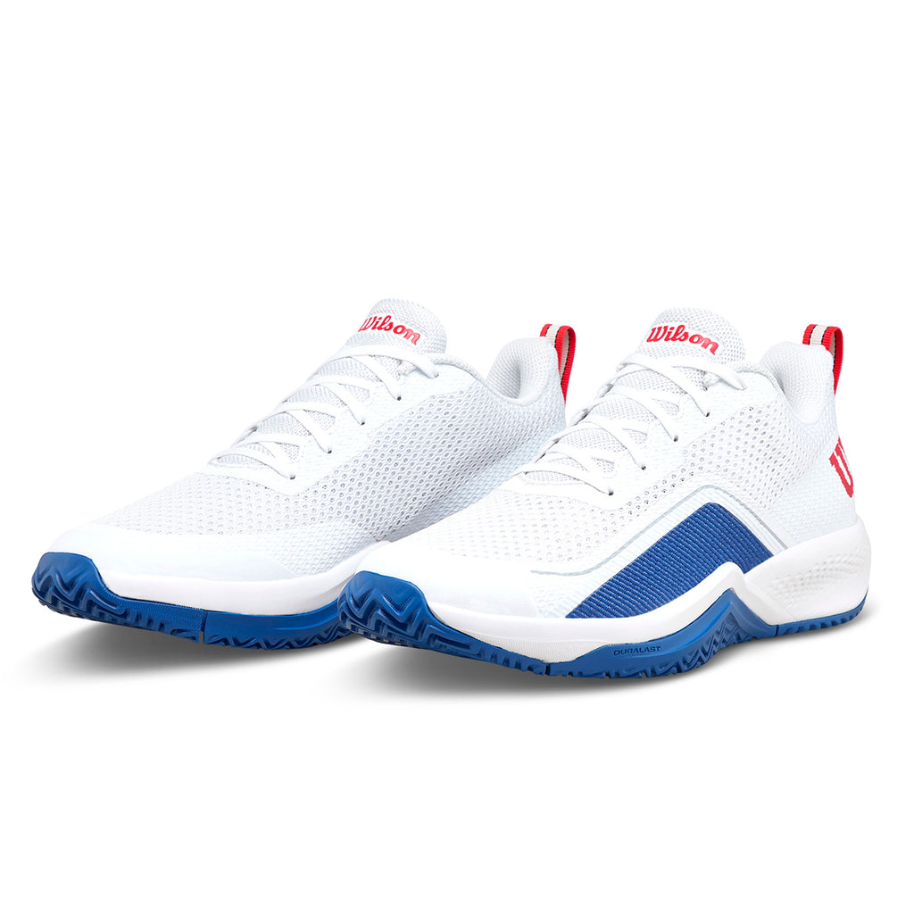 Wilson Men's Rush Pro Lite Tennis Shoes White Deja Vu Blue