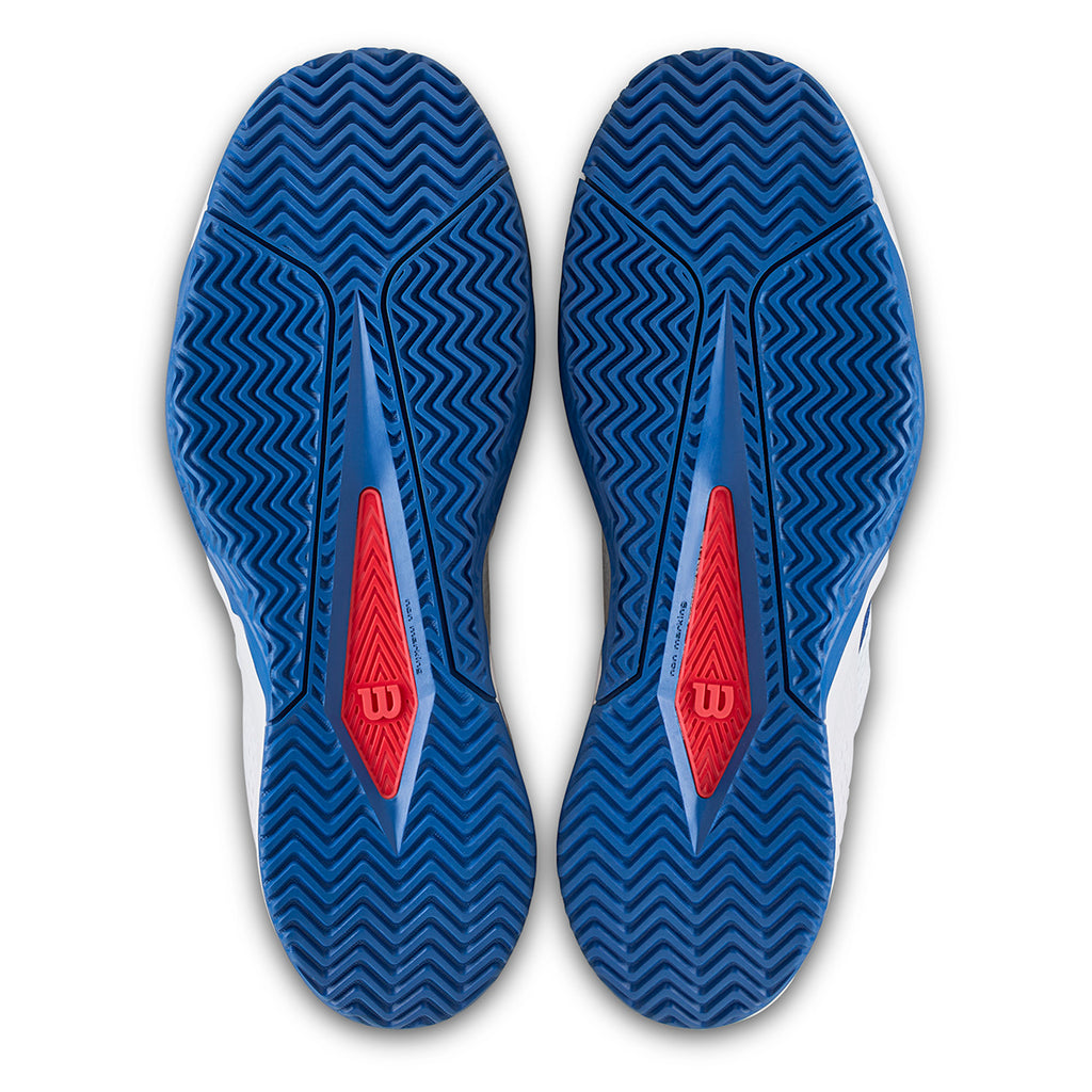 Wilson Men's Rush Pro Lite Tennis Shoes White Deja Vu Blue