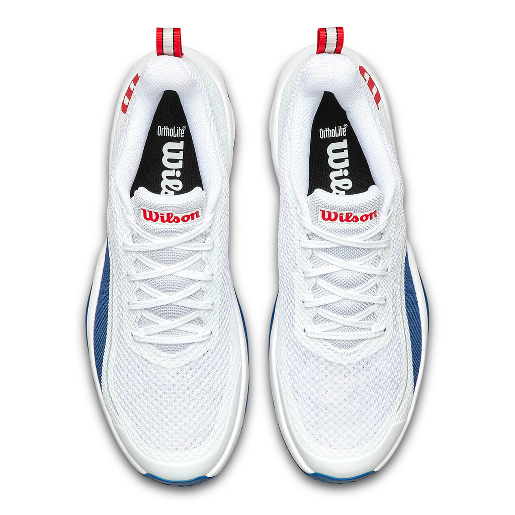 Wilson Men's Rush Pro Lite Tennis Shoes White Deja Vu Blue