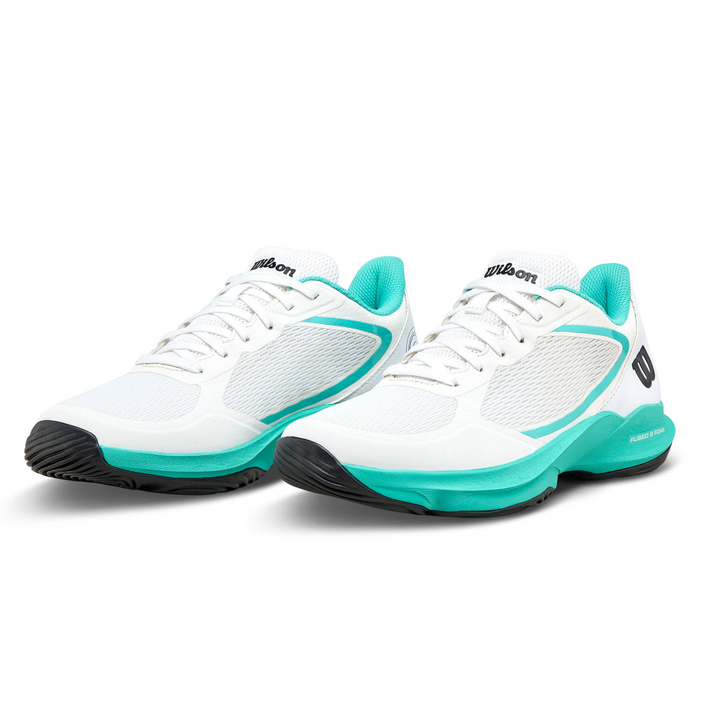 Wilson Women's Hurakn Lite Padel Shoes White/Turquoise
