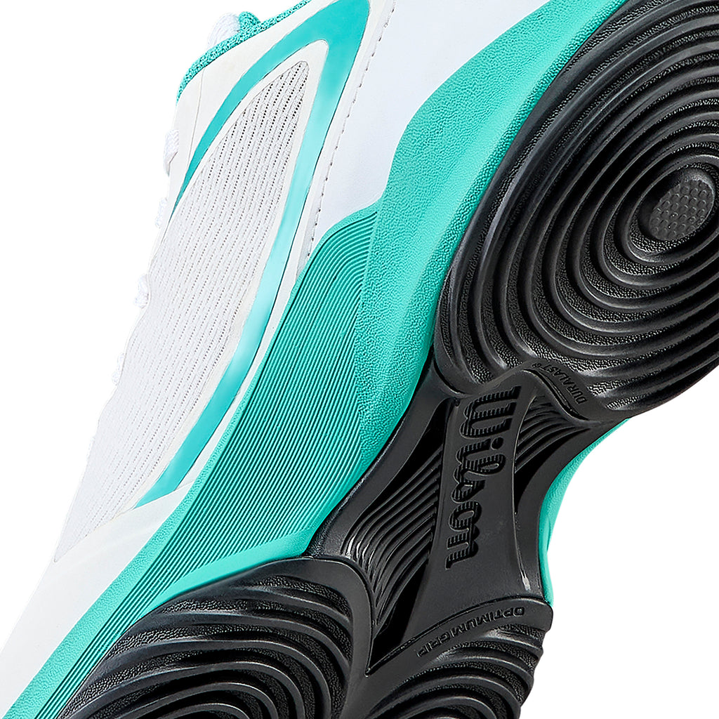 Wilson Women's Hurakn Lite Padel Shoes White/Turquoise