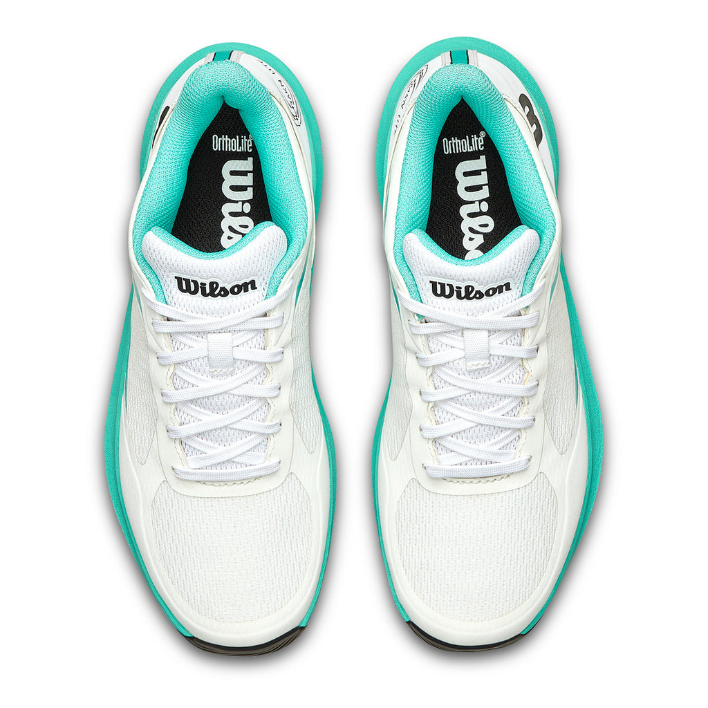 Wilson Women's Hurakn Lite Padel Shoes White/Turquoise