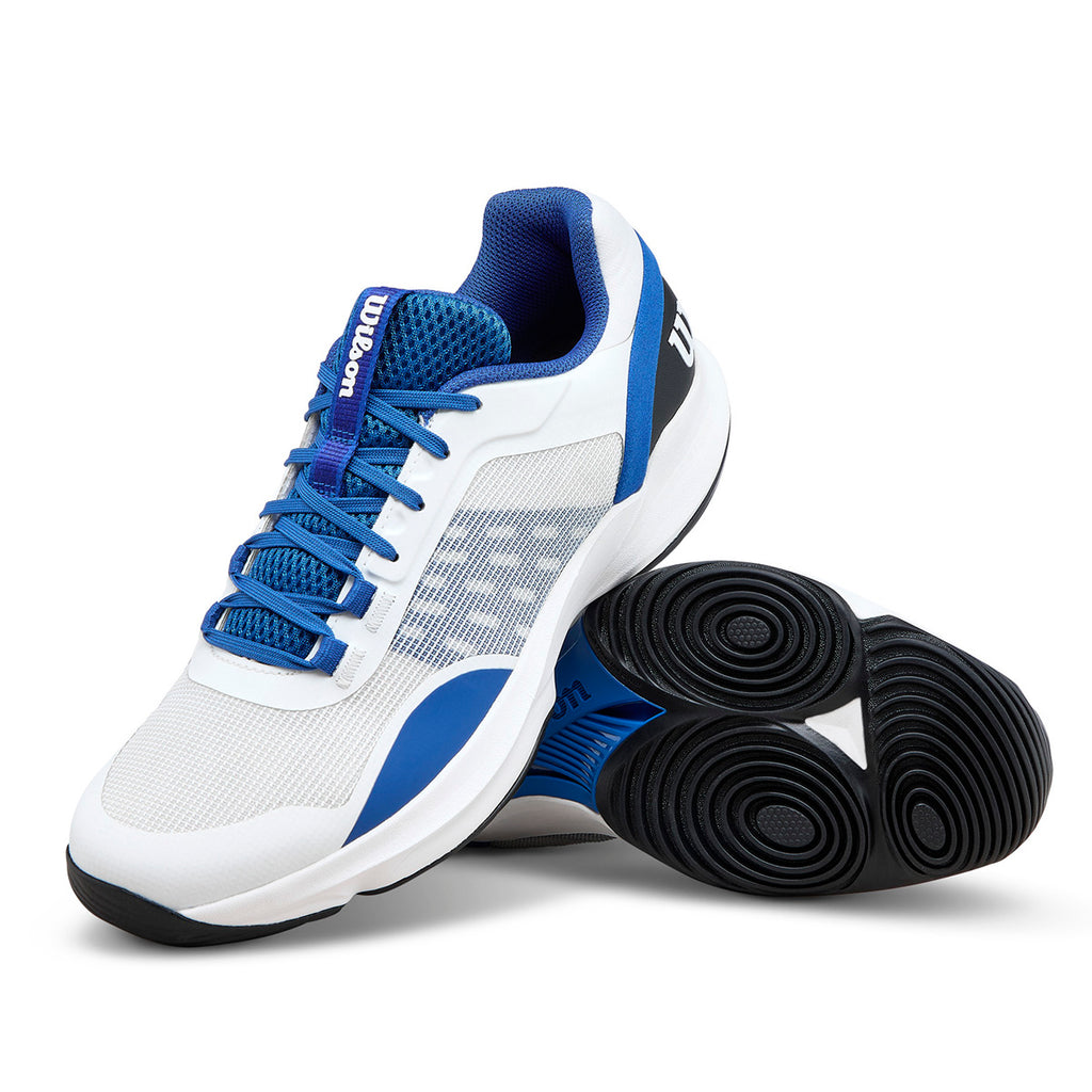 Wilson Men's Hurakn Pro V2 Padel Shoes White Deja Vu Blue