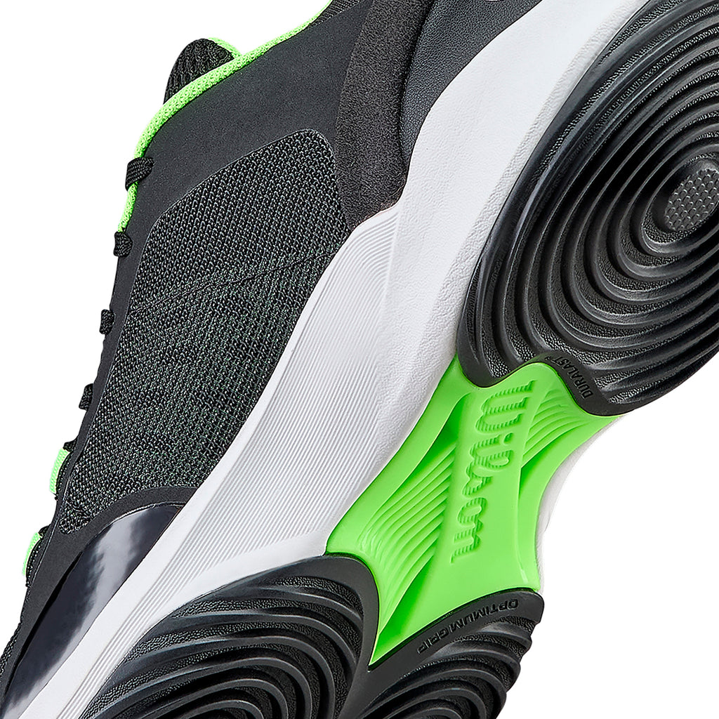 Wilson Men's Hurakn Pro V2 Padel Shoes Black/White/Green