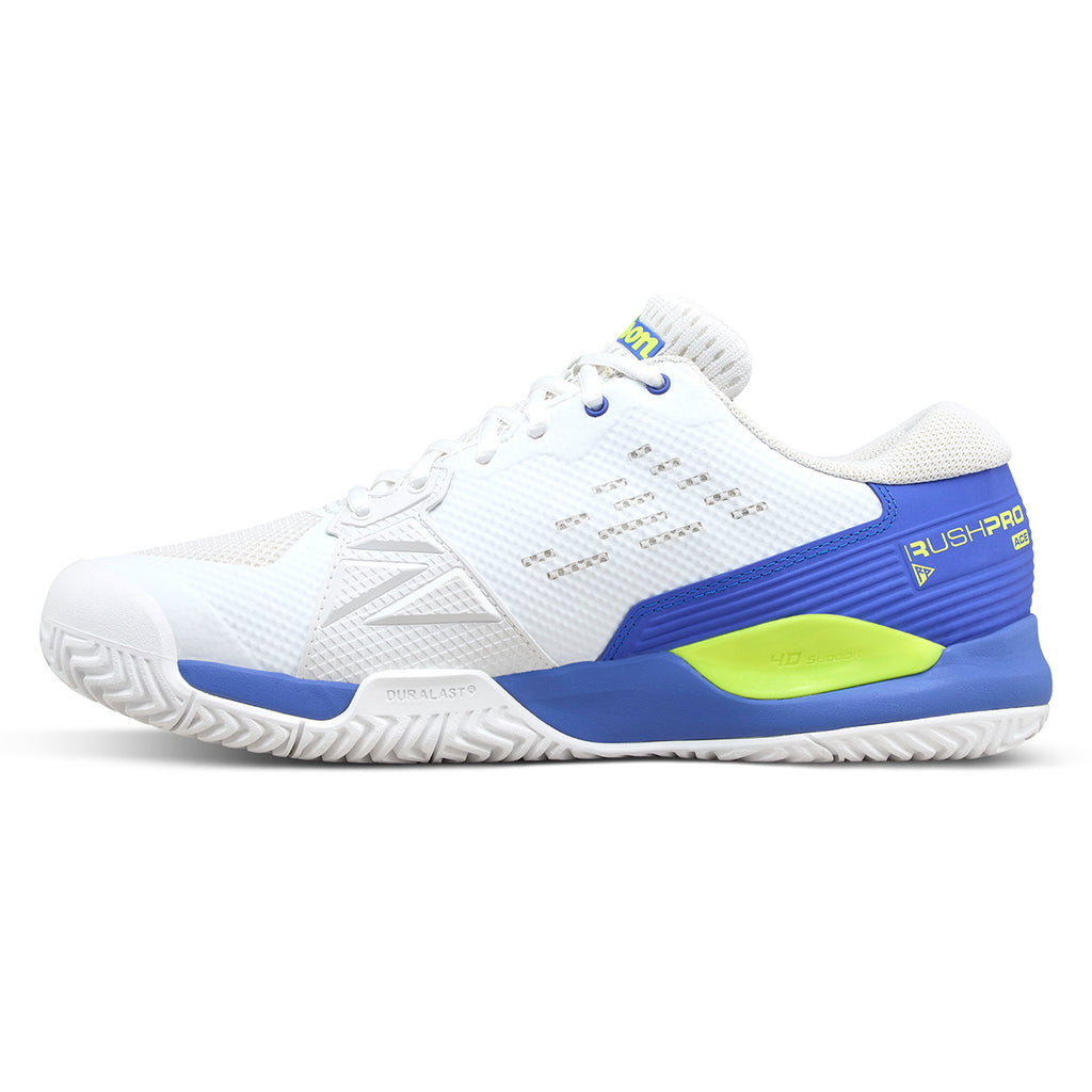 Wilson Men's Rush Pro Ace Tennis Shoe White Amparo Blue