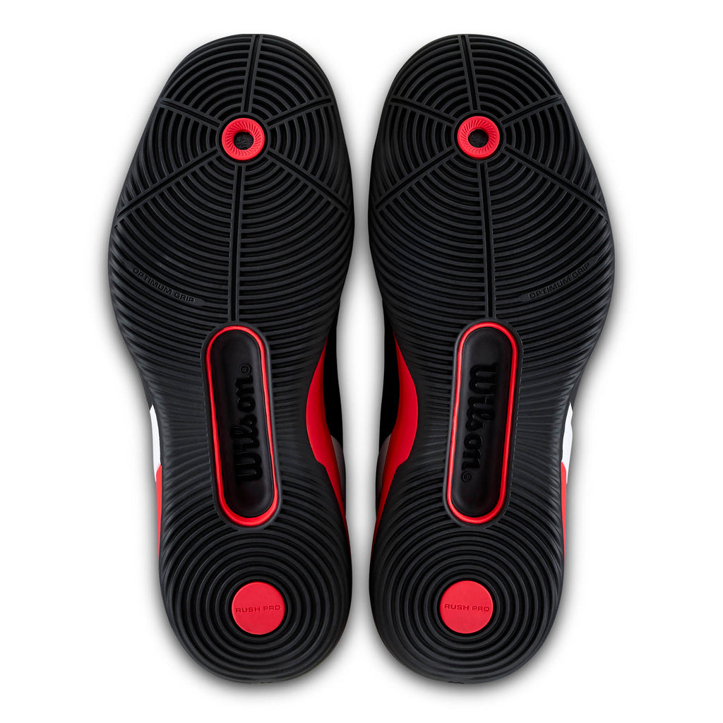 Wilson Men's Rush Pro 5 Padel Shoes Black Infrared