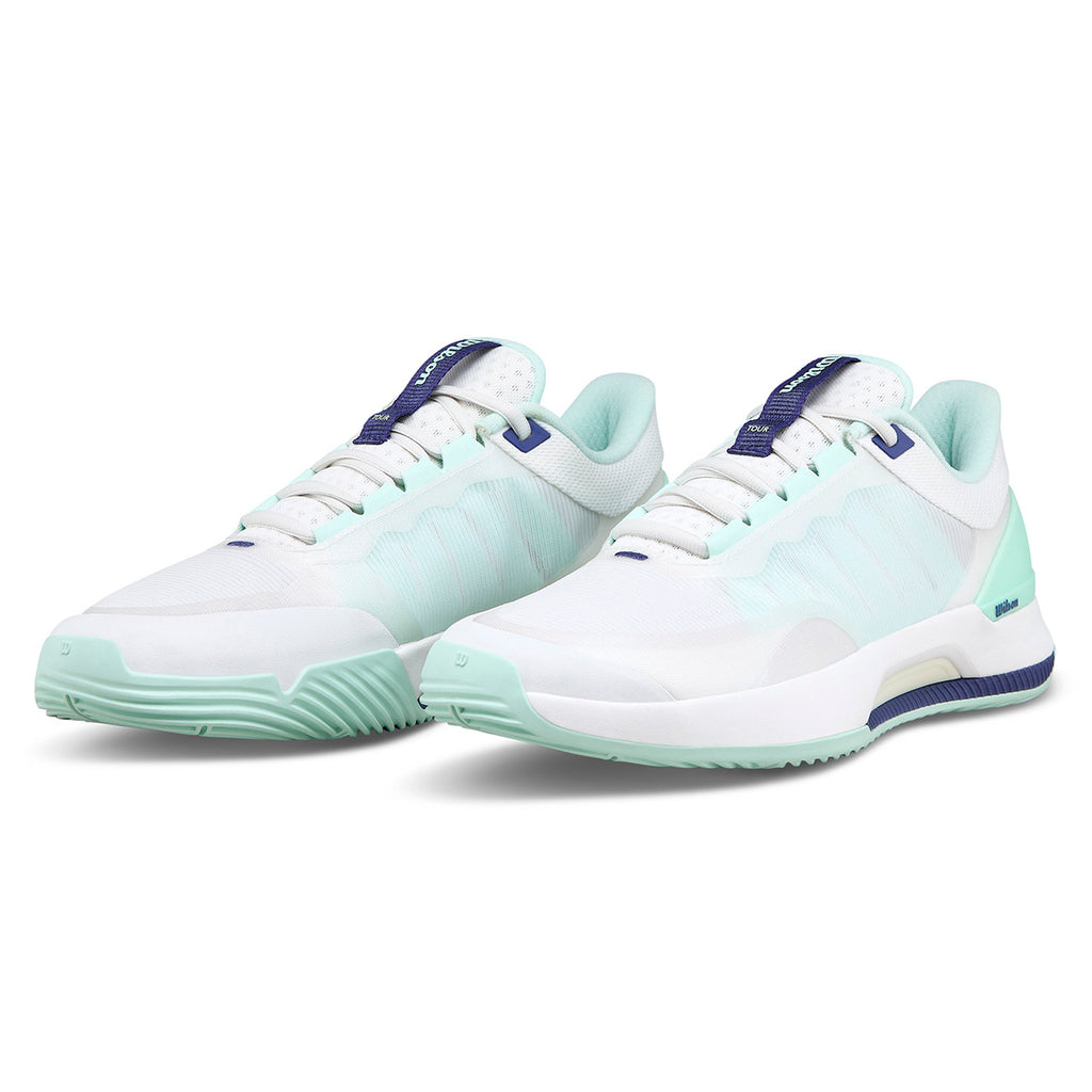 Wilson Women's Intrigue Tour Padel Shoes White Bay Skipper Blue
