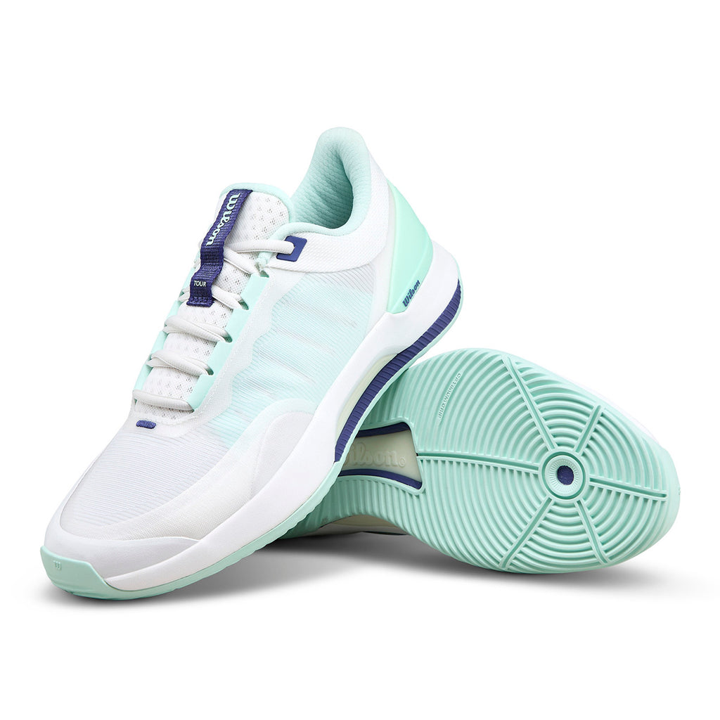 Wilson Women's Intrigue Tour Padel Shoes White Bay Skipper Blue