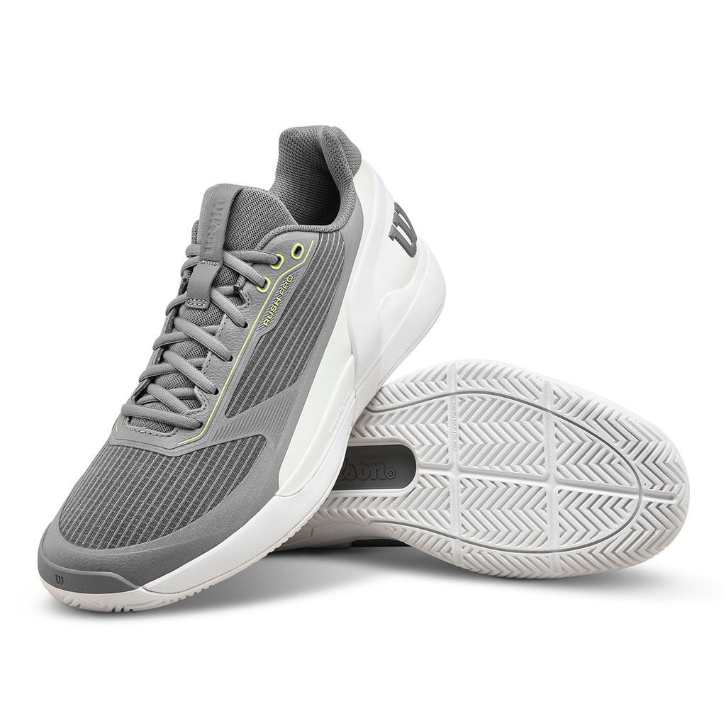 Wilson Men's Rush Pro 5 Tennis Shoes Titanium Snow White