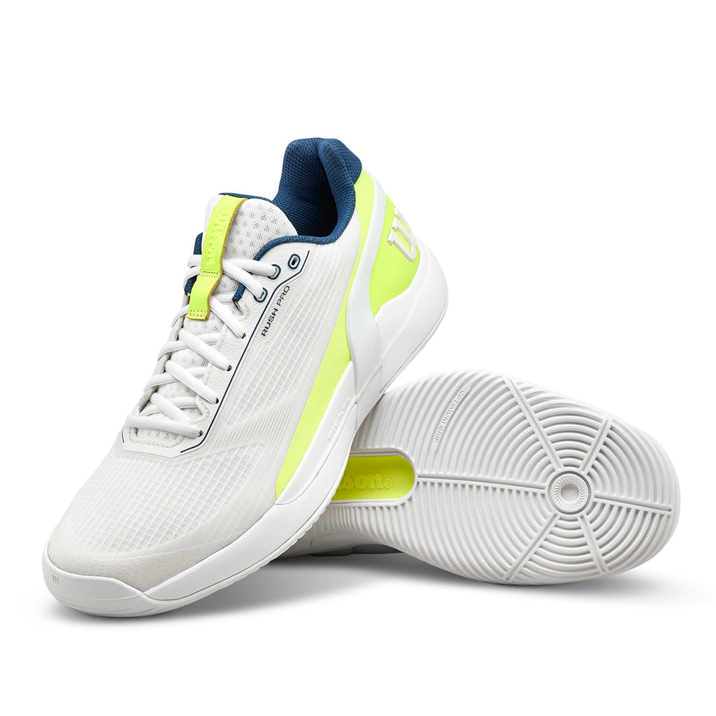 Wilson Men's Rush Pro 5 Padel Shoes Snow White