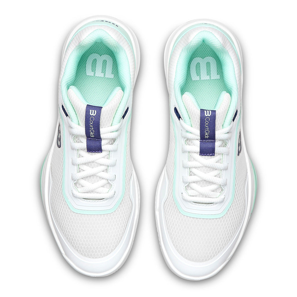 Wilson Women's Courtglide Tennis Shoes White Bay Skipper Blue