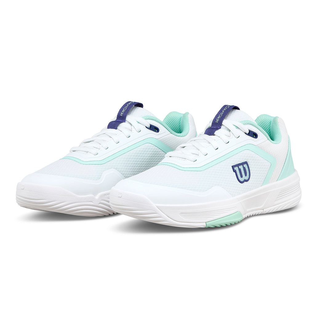 Wilson Women's Courtglide Padel Shoes White Skipper Blue