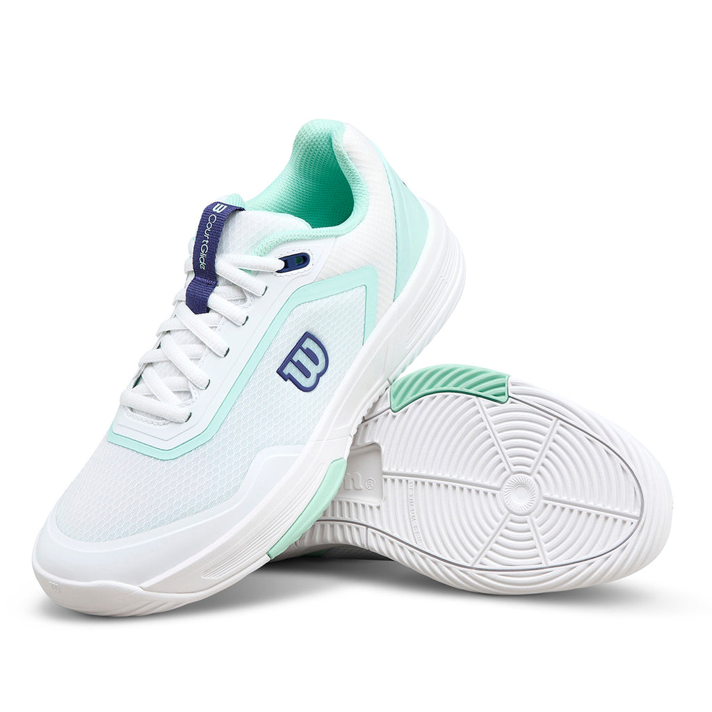 Wilson Women's Courtglide Padel Shoes White Skipper Blue