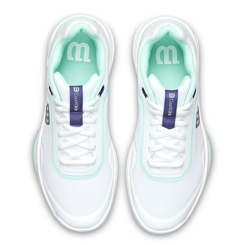 Wilson Women's Courtglide Padel Shoes White Skipper Blue