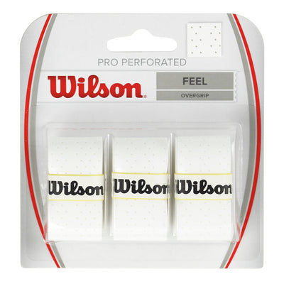 Wilson Pro Perforated Overgrip 3 Pack - White