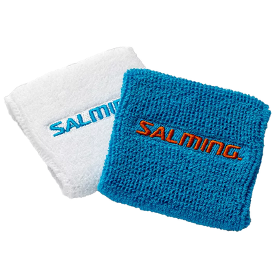 Salming Wristband Short 2 Pack White Cyan Blue