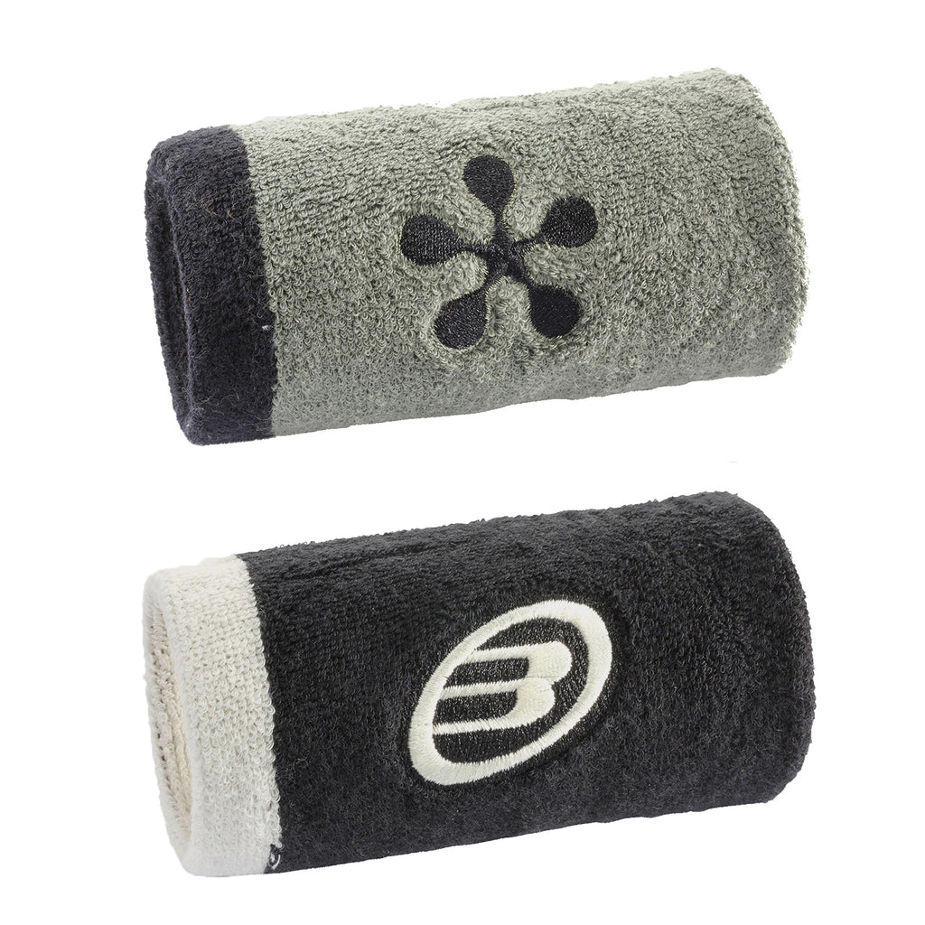 Bullpadel Premier Padel Wristbands - Khaki/Black
