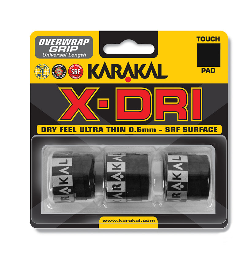 Karakal X-Dri Overwrap Grip - Pack Of 3