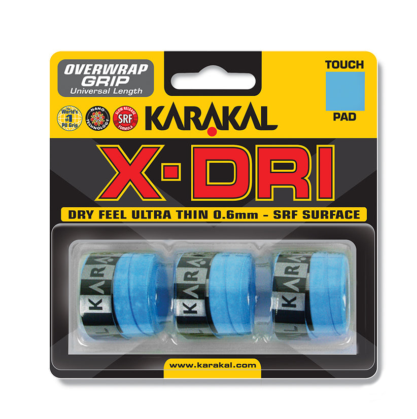 Karakal X-Dri Overwrap Grip - Pack Of 3