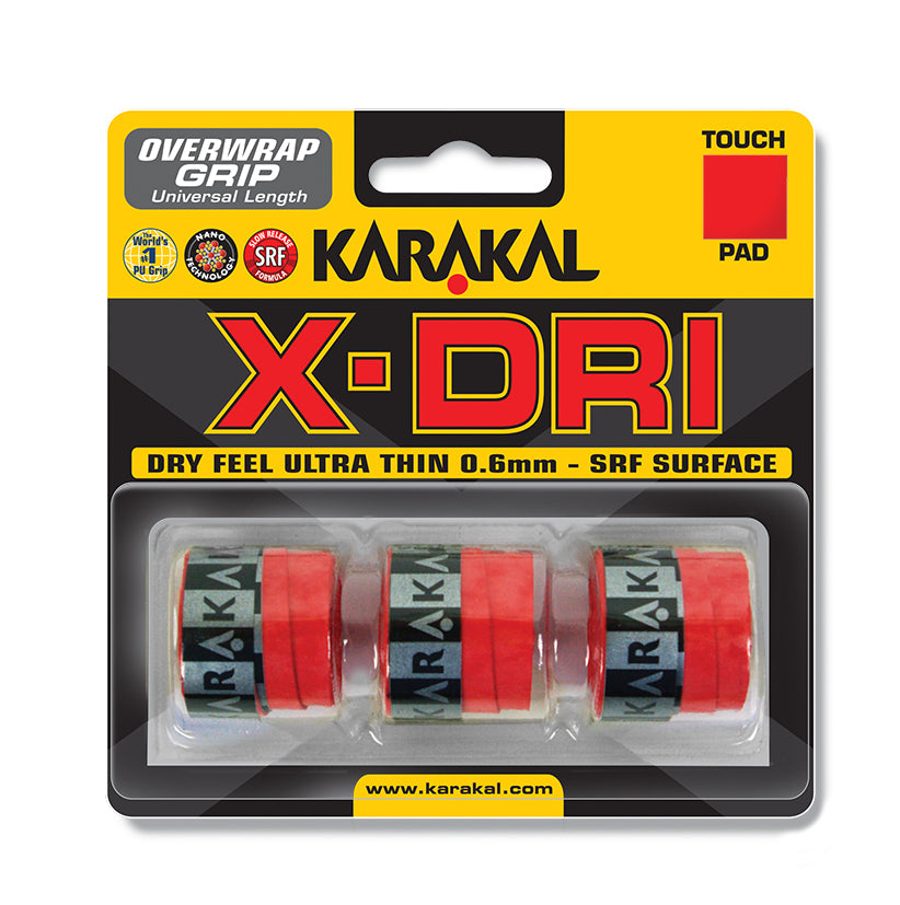 Karakal X-Dri Overwrap Grip - Pack Of 3