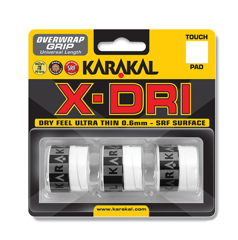 Karakal X-Dri Overwrap Grip - Pack Of 3