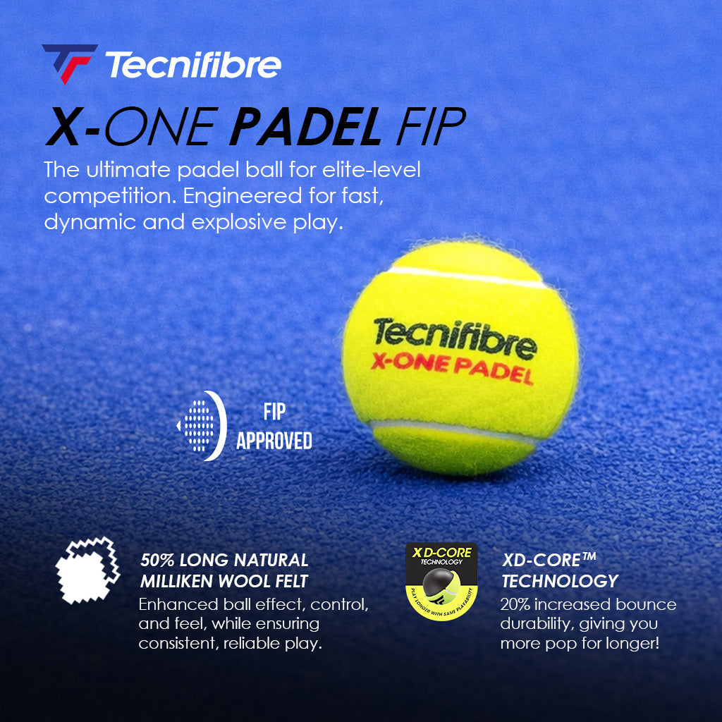 Tecnifibre X-One FIP Padel Ball - Dozen