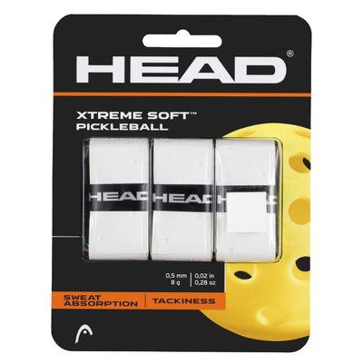 HEAD Xtreme Soft Pickleball Overgrip 3 Pack White