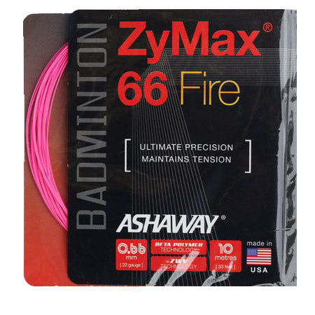 Ashaway Zymax 66 Fire Badminton String Set Pink