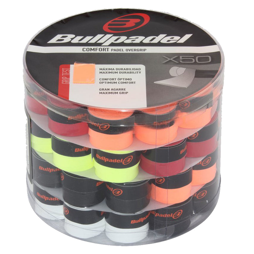 Bullpadel Comfort Overgrip Assorted - 50 Pack