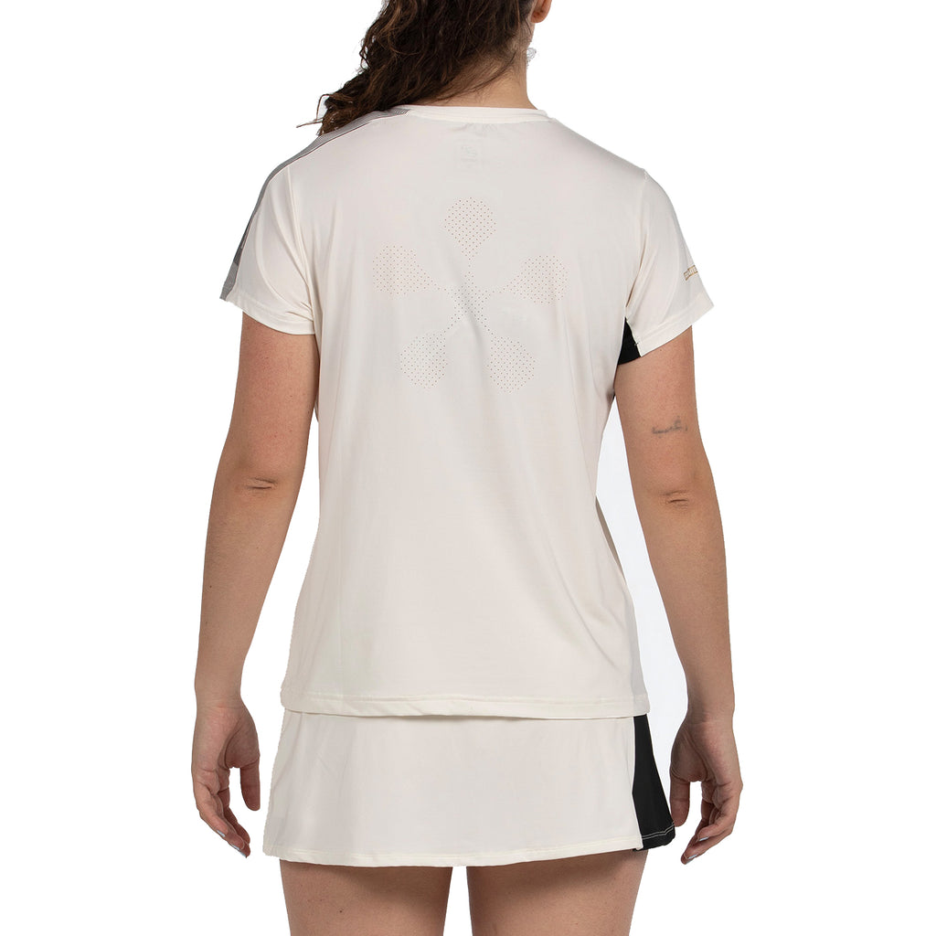 Bullpadel Women's Pampan Premier Padel T-Shirt Ecru