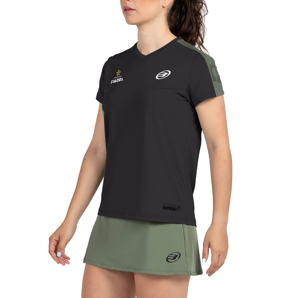 Bullpadel Women's Pampan Premier Padel T-Shirt Black