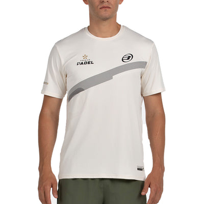 Bullpadel Men's Patos Premier Padel T-Shirt Ecru
