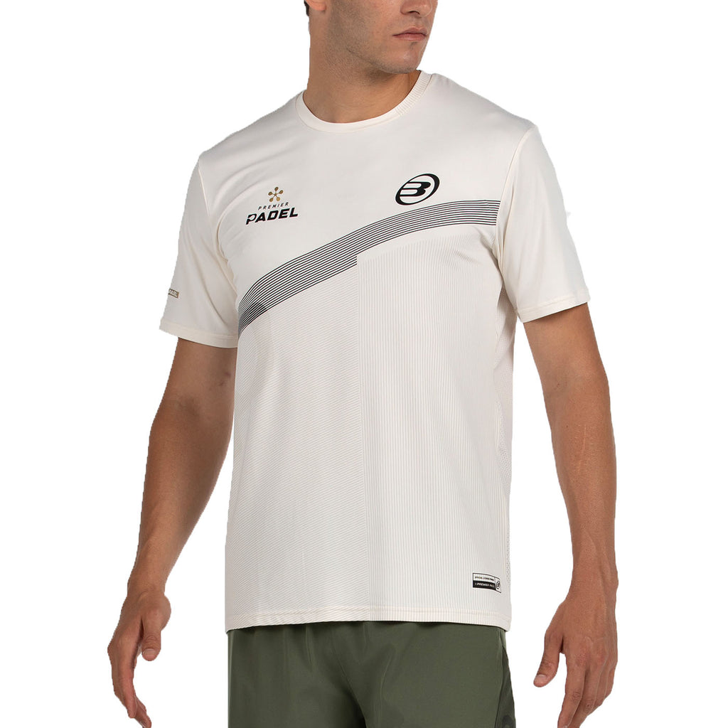 Bullpadel Men's Patos Premier Padel T-Shirt Ecru