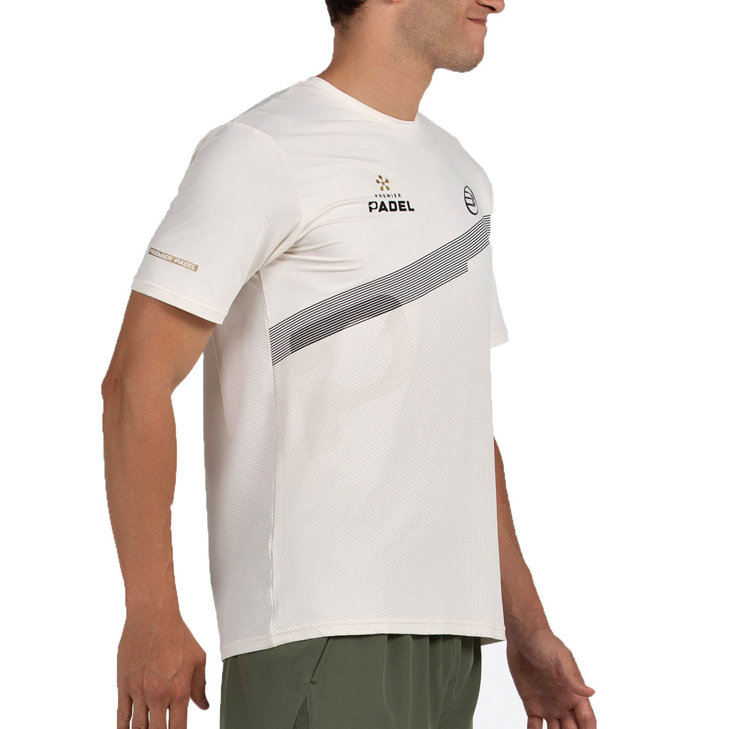 Bullpadel Men's Patos Premier Padel T-Shirt Ecru