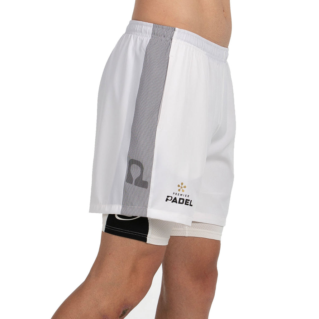 Bullpadel Men's Pingu Premier Padel Shorts Ecru